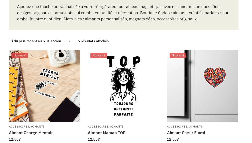 Offrir des magnets humoristiques