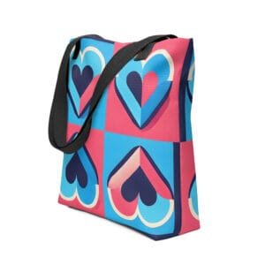 Sac coeurs rose et bleu