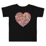 toddler-staple-tee-black-front-6791da84a05fa.jpg T shirt enfant bébé coeur colorés