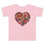 toddler-staple-tee-pink-front-6791da84a06e5.jpg T shirt enfant bébé coeur colorés