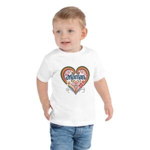 T shirt enfant bébé coeur colorés