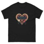 unisex-classic-tee-black-front-6789f224a14ac.jpg Cadeau Mère coeur floral t shirt