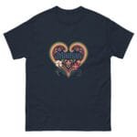 unisex-classic-tee-navy-front-6789f224a26d4.jpg Cadeau Mère coeur floral t shirt