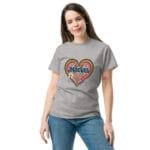 unisex-classic-tee-sport-grey-front-6789f2249eb91.jpg Cadeau Mère coeur floral t shirt