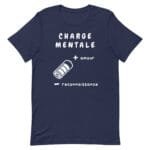 unisex-staple-t-shirt-navy-front-678b4f3ac4edd.jpg T-shirt Charge mentale cadeau