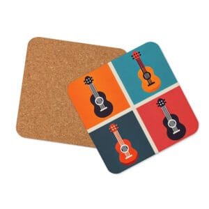 Sous-verres en liège Guitares
