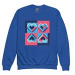 youth-crew-neck-sweatshirt-royal-front-679daf2379e8d.jpg idée cadeau : offrez un sweatshirt à motif coeur rose et bleu