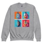 idée cadeau : offrez un sweatshirt à motif guitares