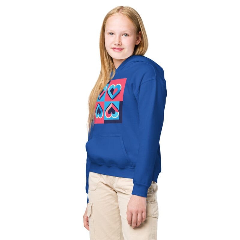 idée cadeau : offrez un sweatshirt à capuche rose et bleu